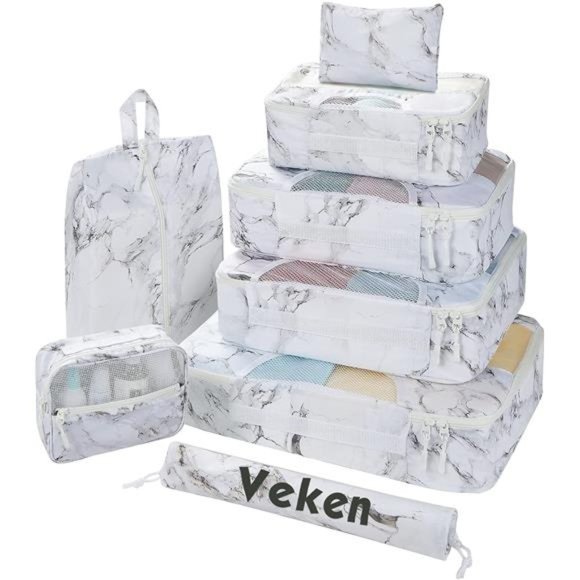 8Pcs Packing Cubes for Suitcases Organizer Bags Set for Travel Essentials Bags - Picture 1 of 7